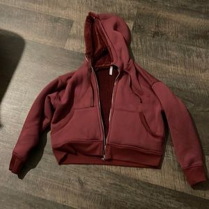 Athleta Reversible fleece burgundy jacket